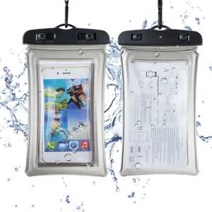 Mobile Phone Dry Bag Touch Screen Pouch, Transparent Floating Waterproof ~Black